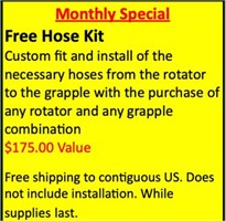 Free Hose Kit - Custom Fit and Install with purchase of any rotator or any grapple