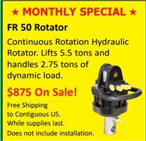 MONTHLY SPECIAL- FR 50 Rotator