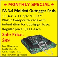 Monthly Special- PA 3.4 Molded Outrigger Pads