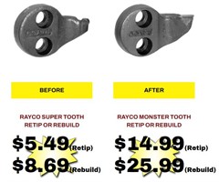 Rayco Super Tooth Stump Cutter Teeth